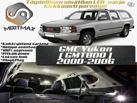 GMC Yukon (MK2) Sisätilan LED -muutossarja – 21 kpl – Plug & Play