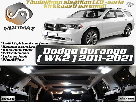 Dodge Durango (WK2) Sisätilan LED -muutossarja – 15 kpl – Plug & Play