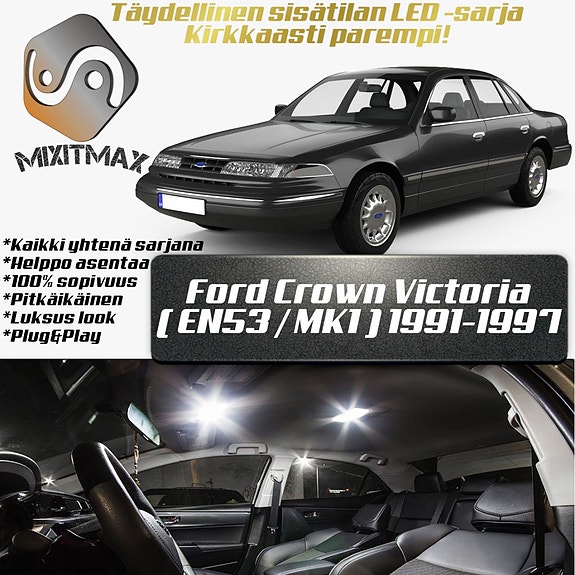 Ford Crown Victoria (EN53) Sisätilan LED -muutossarja – 11 kpl – Plug & Play