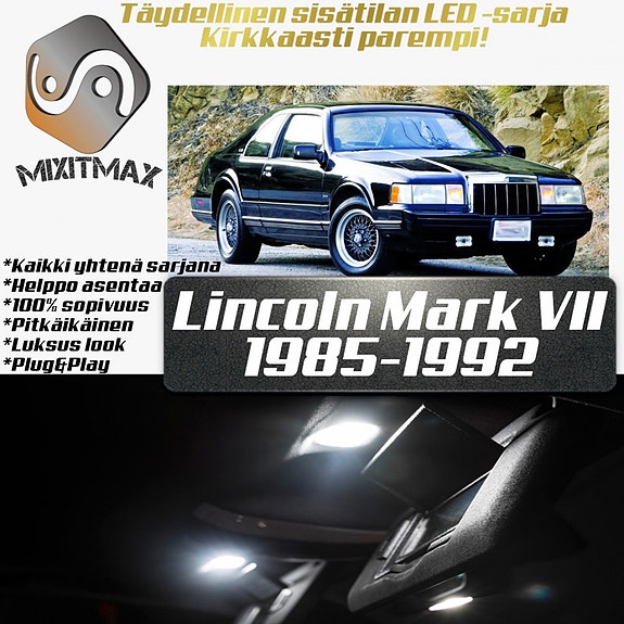 Lincoln Mark VII Sisätilan LED -muutossarja – 18 kpl – Plug & Play