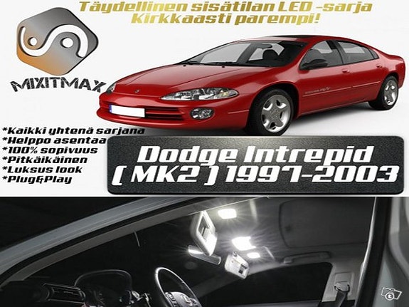 Dodge Intrepid (MK2) Sisätilan LED -muutossarja – 18 kpl – Plug & Play