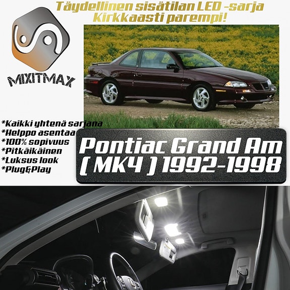 Pontiac Grand Am (MK4) Sisätilan LED -muutossarja – 24 kpl – Plug & Play