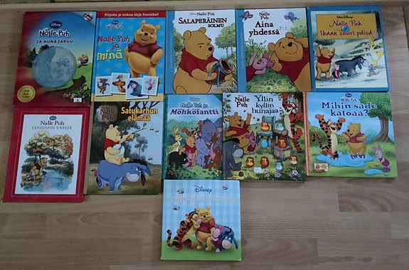 Nalle Puh -kirjoja 11 kpl