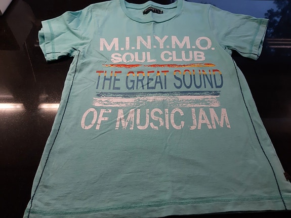 Minymo T-paita turkoosi  puuvilla 140 cm