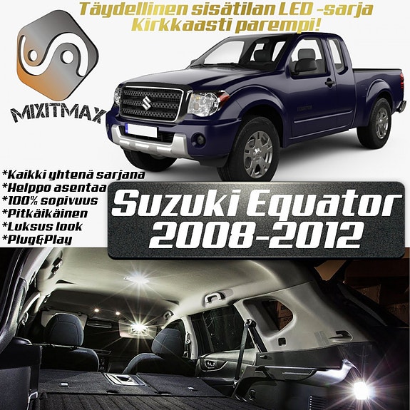Suzuki Equator Sisätilan LED -muutossarja – 8 kpl – Plug & Play