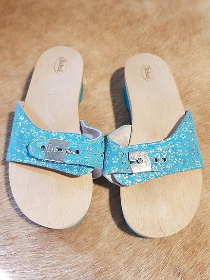 Scholl anatomiset 37/23.5cm (kuin uudet) nahka sandaalit/puukengät