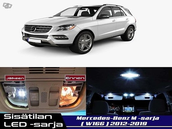 Mercedes-Benz M (W166) Sisätilan LED -muutossarja – 13 kpl – Plug & Play