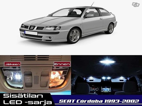 Seat Cordoba (6K) Sisätilan LED -muutossarja – 7 kpl – Plug & Play
