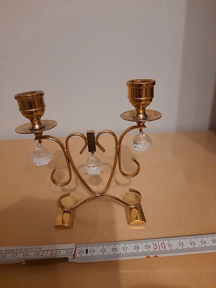 Kristalli kynttelikkö vintagea