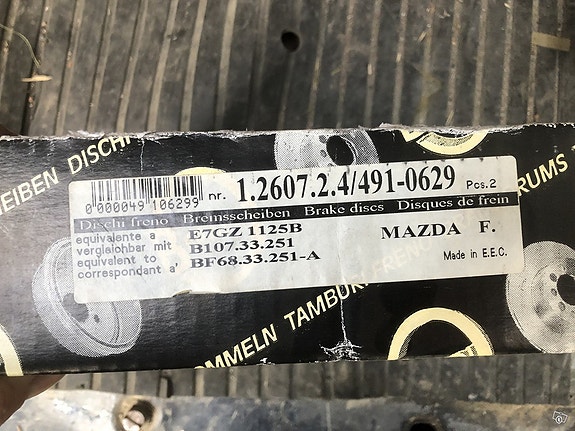 Uusia Mazda Jarrulevyjä