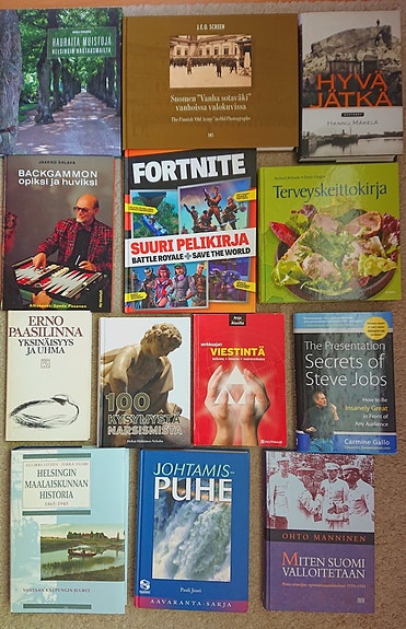 Eri alojen hyväkuntoisia kirjoja