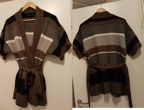 Ruskea lyhythihainen neuletakki koko S kappahl