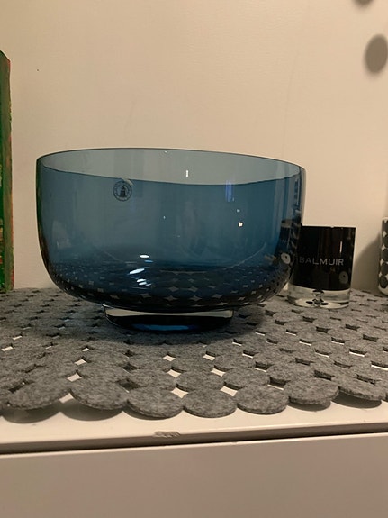 Lasimalja sininen virheetön