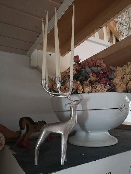 Pentik Hopeoitu poro kynttelikkö
