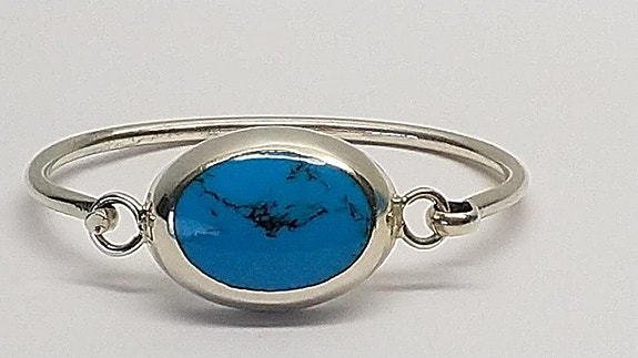 Rannerengas turguoise kivellä, hopea 925 sterling