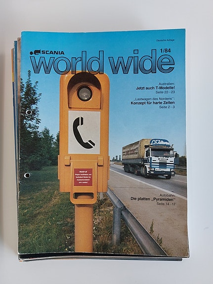 Scania lehti esite 80 - luku ulkomaisia EN / DE