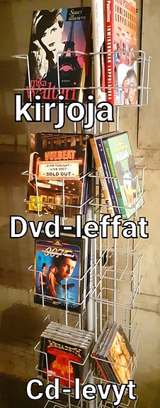 Liikkuva rullateline Dvd-leffat Cd-levyt myymäläteline