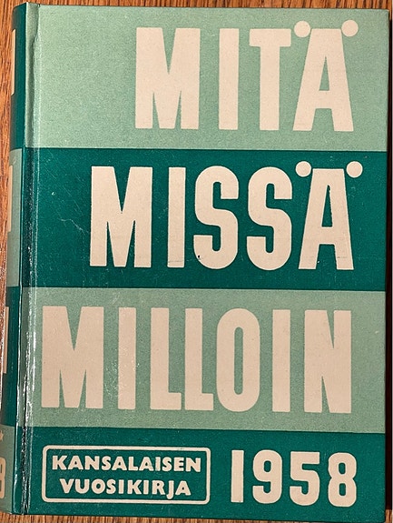 Mitä Missä Milloin 1958