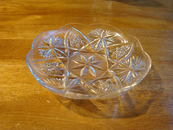 Vanha lasilautanen halk.15 cm