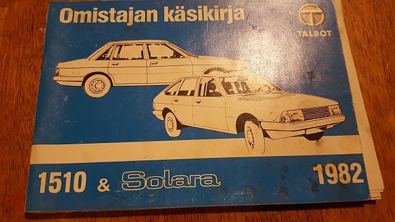 Talbot 1510 ja Solara Käyttöohjekirja
