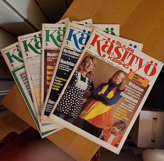 Suuri Käsityökerho -lehtiä vuodelta 1975