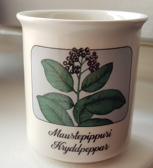 Arabia maustepurkki Veikko Roininen Mustapippuri