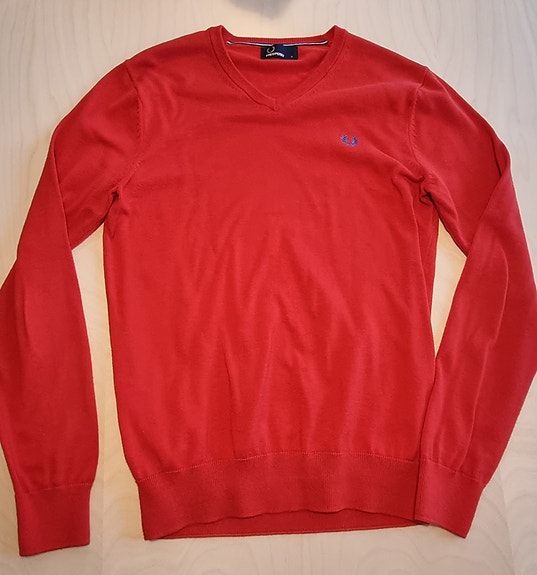 Fred Perry punainen laadukas neule - Koko: S