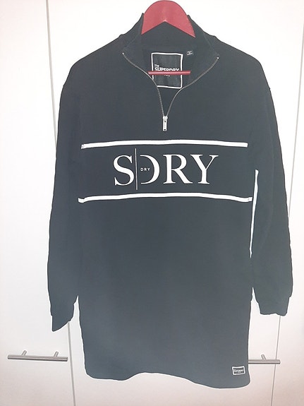 Musta pitkä collage / tunika, 36/S, Superdry