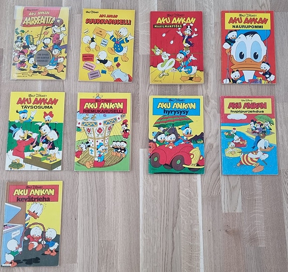 Aku Ankan satasivuiset vuosilta 1960-1982 (9 kpl)