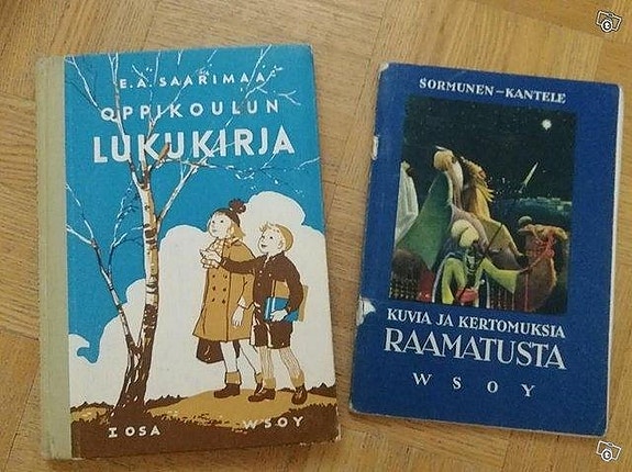 Vanha Oppikoulun lukukirja 1951 & raamattu kirja
