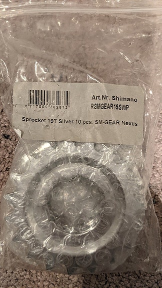 Shimano 10kpl 19T SM-GEAR Nexus