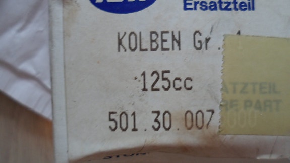Ktm 125 mäntä, ollut 1985 GS pyörässä