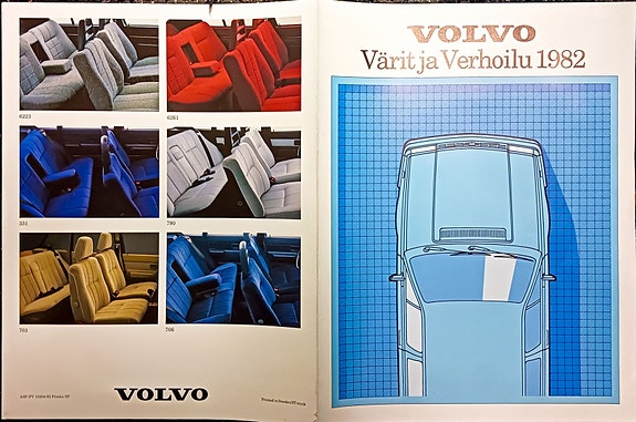 Autoesite Volvo 1982 Värit ja verhoilu