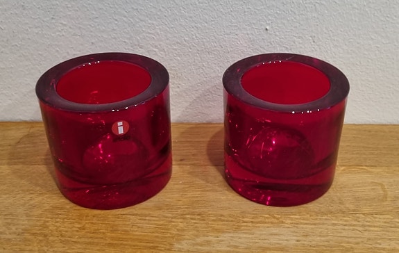 Iittala Kivi tuikku punainen 2kpl