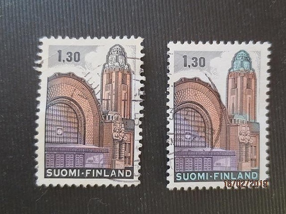 Helsingin rautatieasema värivirheellä