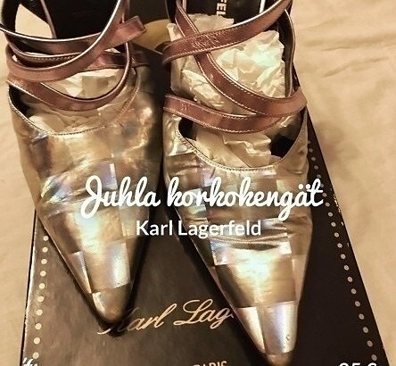 Lomalla nyt/Juhla korkokengät Karl Lagerfeld k. 37-37,5