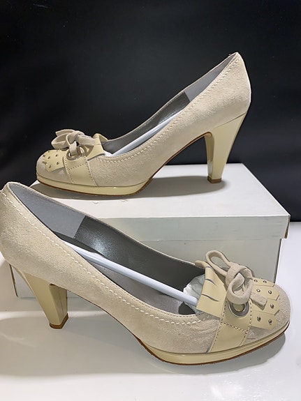 Felu beige / nude mokkanahka kengät, koko 40