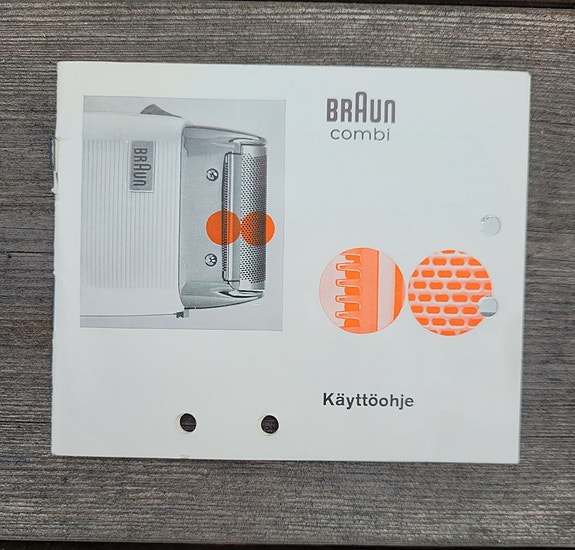 Vanha Braun Combi -parranajokoneen käyttöohje