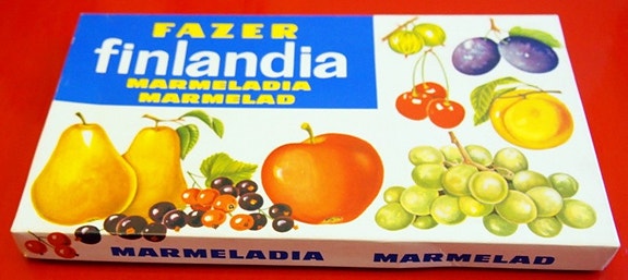 Vanha Fazerin FINLANDIA marmeladiarasia 1950