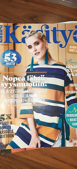 Naisten Raidallinen Mekko Monivärinen käsityö lehti
