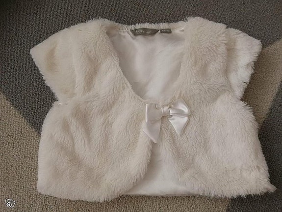 Valkoinen karva bolero 86-92cm