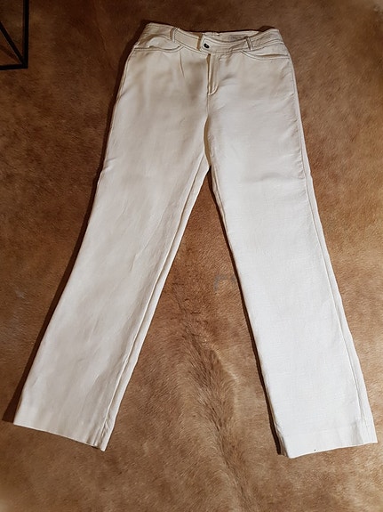 Mac Scott 40/M pellava housut valkoiset