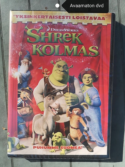 Shrek kolmas DVD elokuva