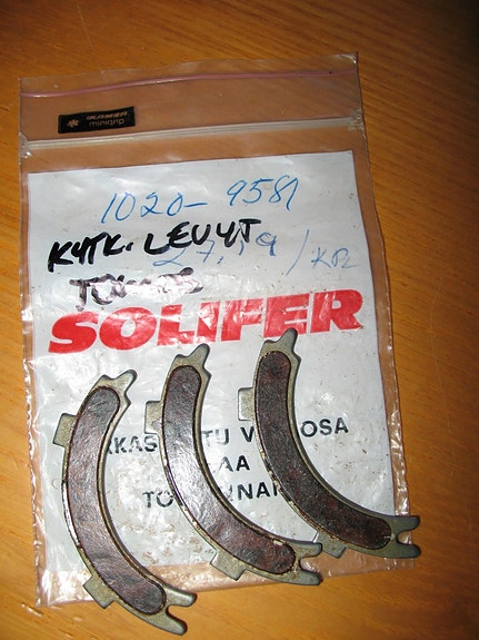 Solifer-Tomos , Kytkinlevy srj.(ns.palalevyt)