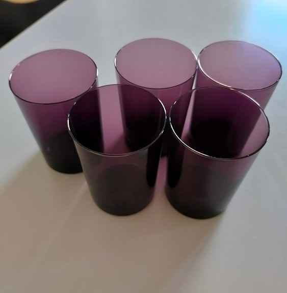 Iittala Timo Sarpaneva lila juomalasi x 5