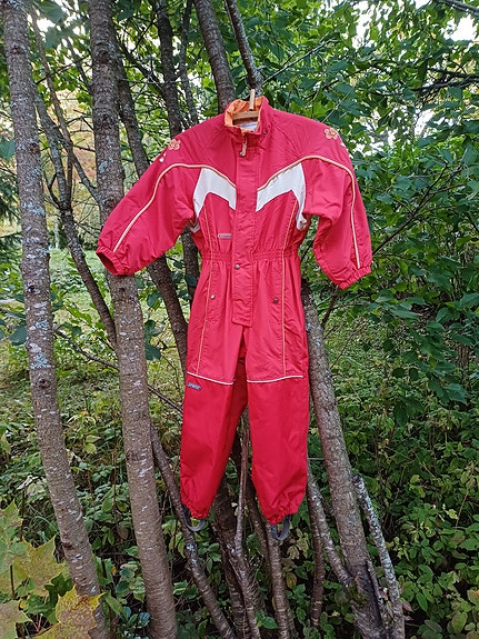 Vintage, välikausihaalari, punainen, 122cm, 6-7v, Lassie