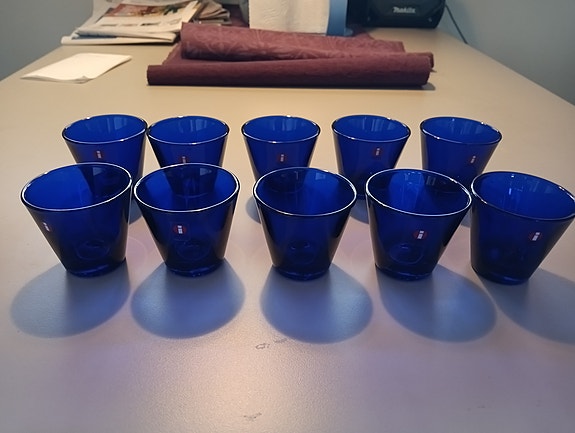 Iittala Kartio snapsilasi 6 cl sininen, 10kpl