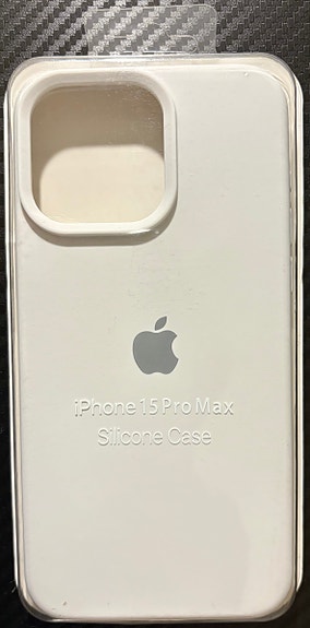 iPhone 15 Pro Max Silicon Case Cover (valkoinen)