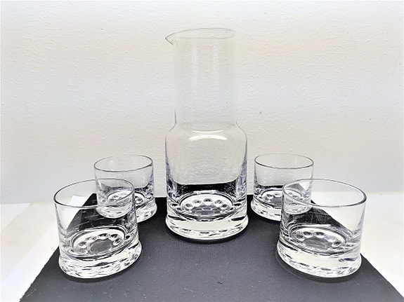 Timo Sarpaneva Helminauha karahvi+ 4 lasia, Iittala