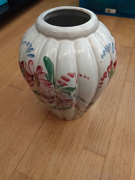 Arabia Ara maljakko, käsinmaalattu
